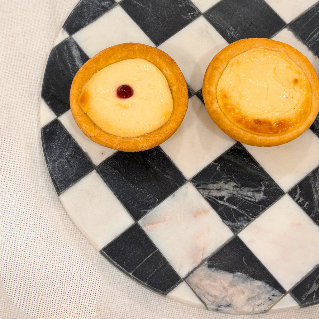 Marble Checks Circular Platter
