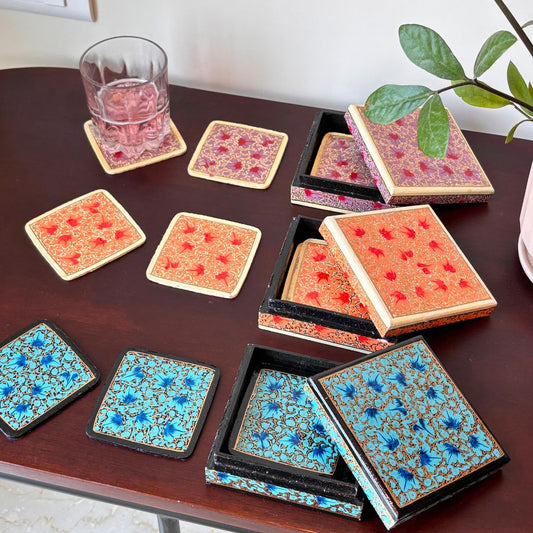 Hand-Painted Coasters - set of 6 coasters