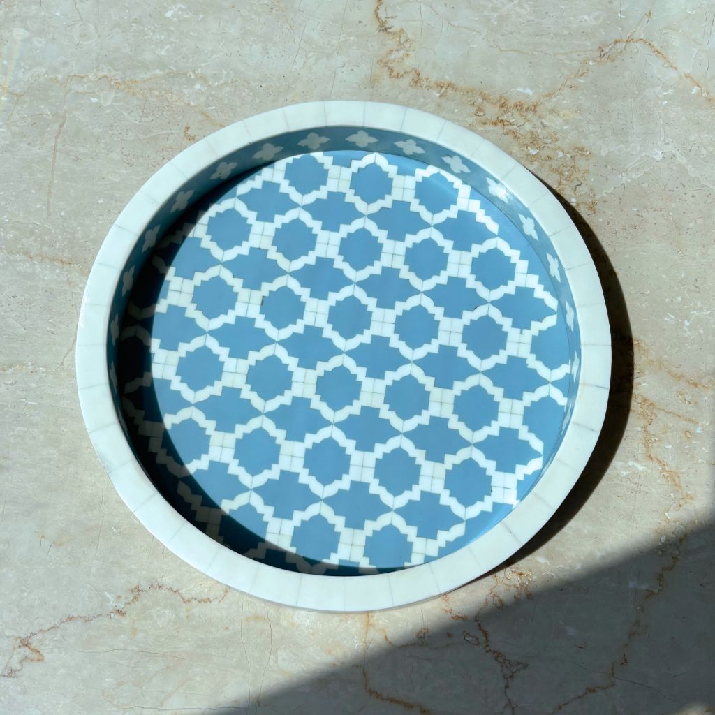 Moroccan Marvel Powder Blue Tray