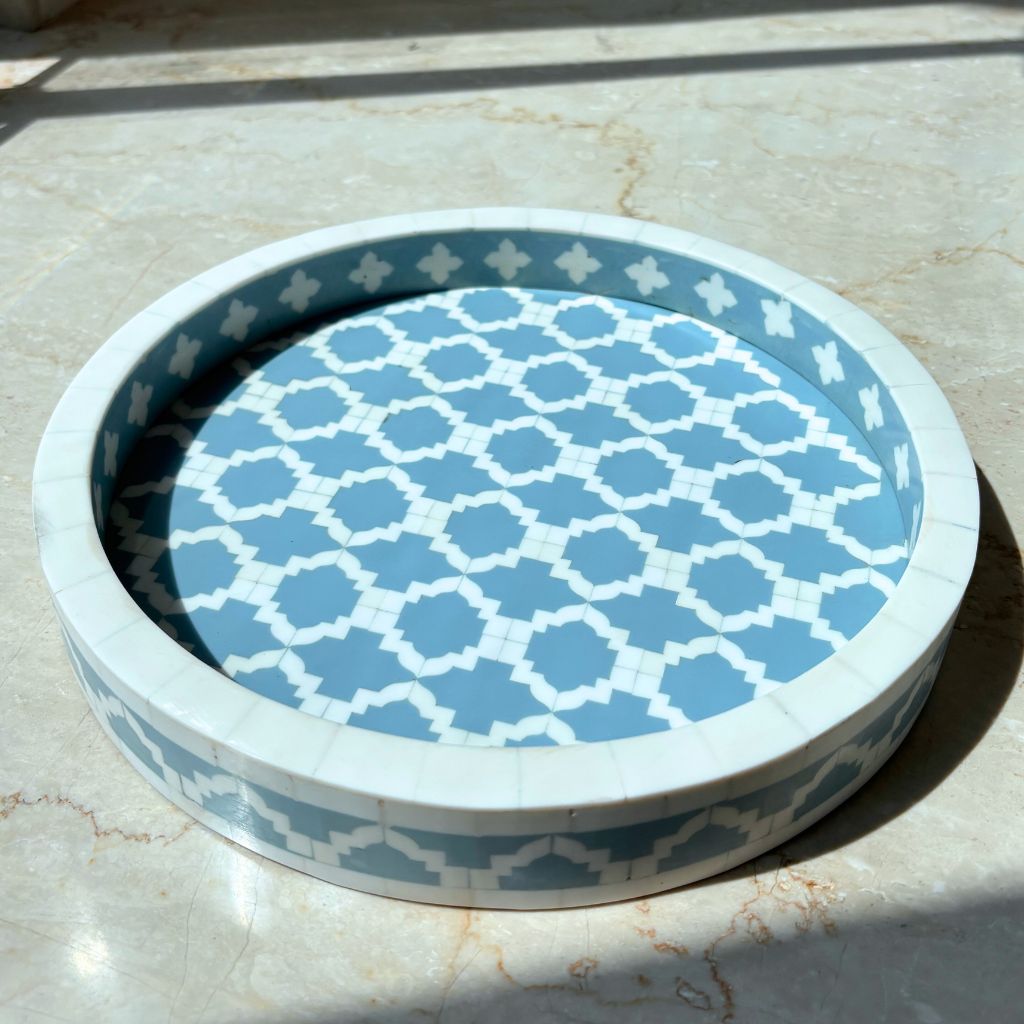 Moroccan Marvel Powder Blue Tray