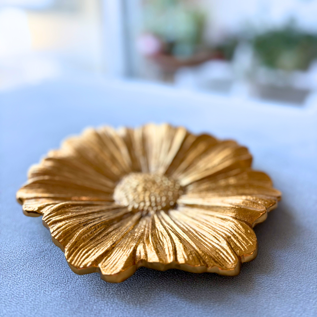 Gilded Flower Decor Tray