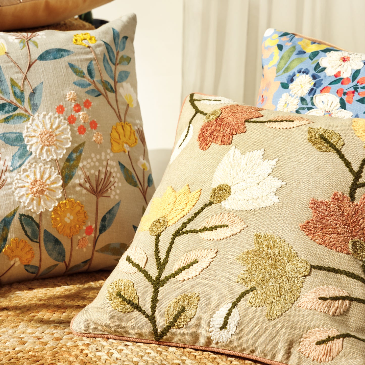 Marrakesh Floral Embroidered Cushion Cover