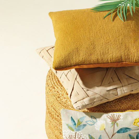 Madison Beige Cross Cushion Cover