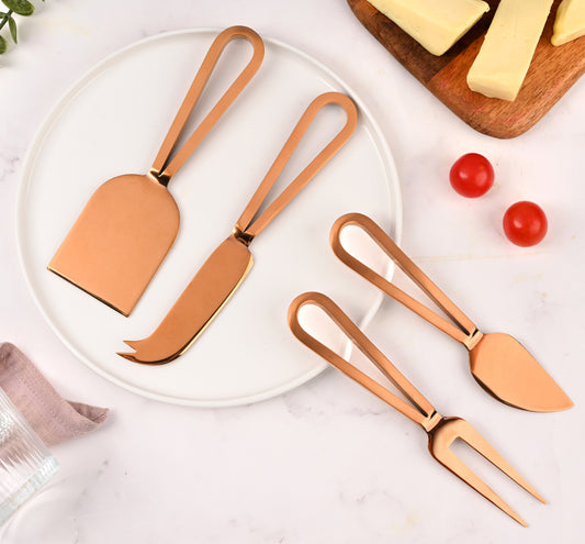 Ruby Collection - Cheese Knives Set of 4 with Luxurious Gift Box