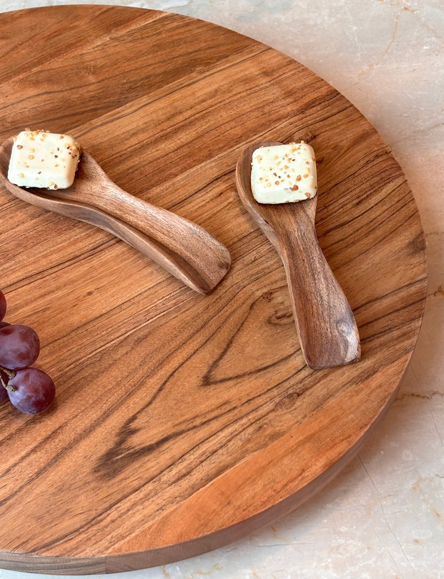 Mini Wooden Spoon Rest servers - Set of 2