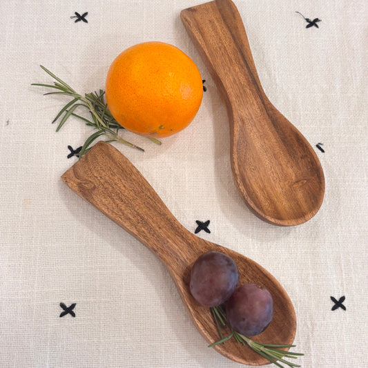 Mini Wooden Spoon Rest servers - Set of 2
