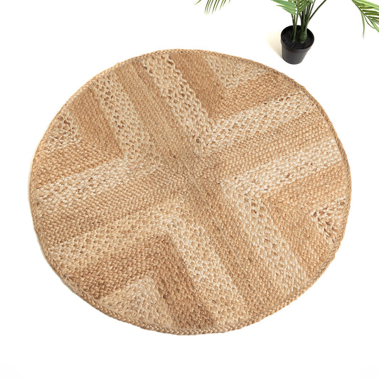 Natural Harmony Jute Border Round Rug