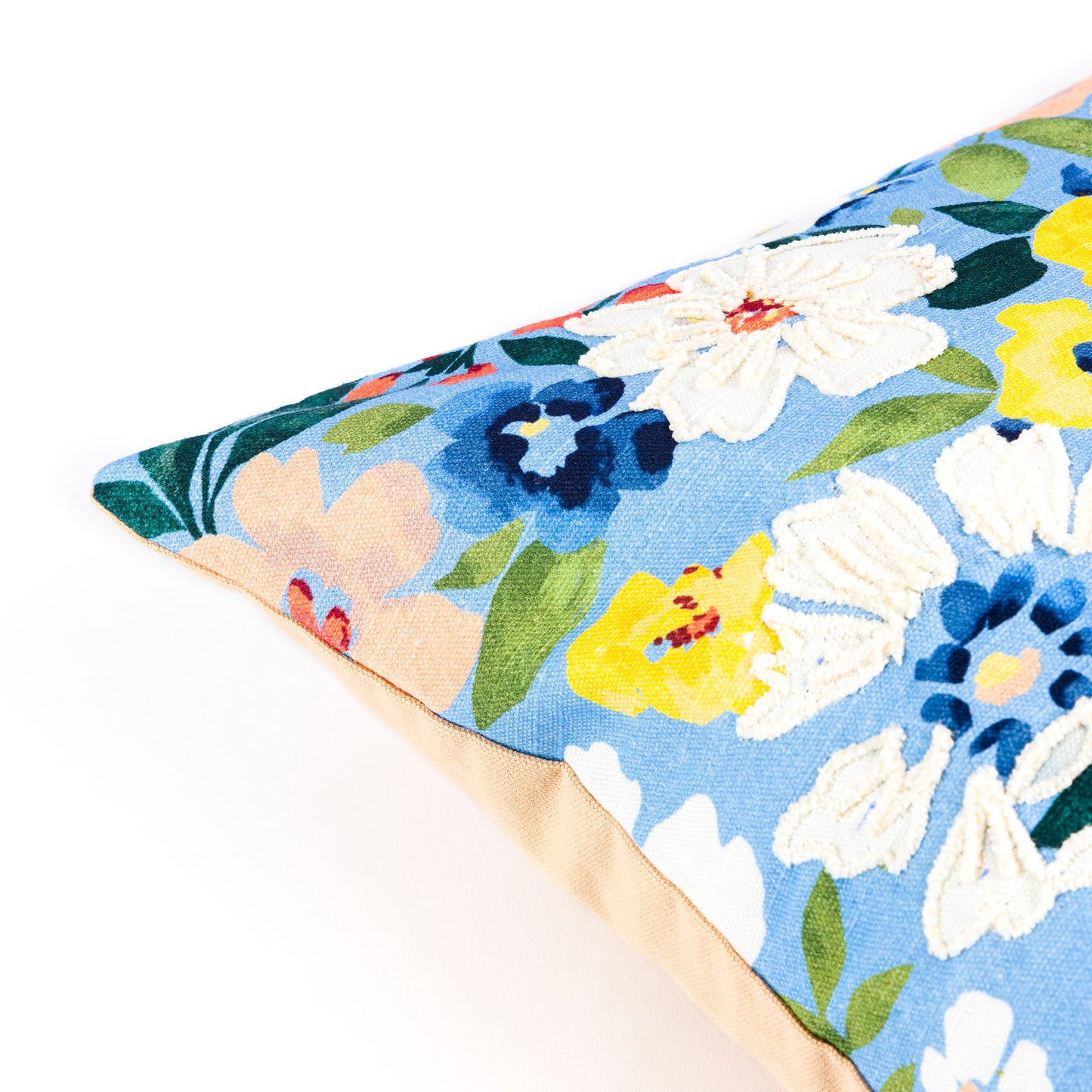 Cannes Blue Floral Cushion Cover