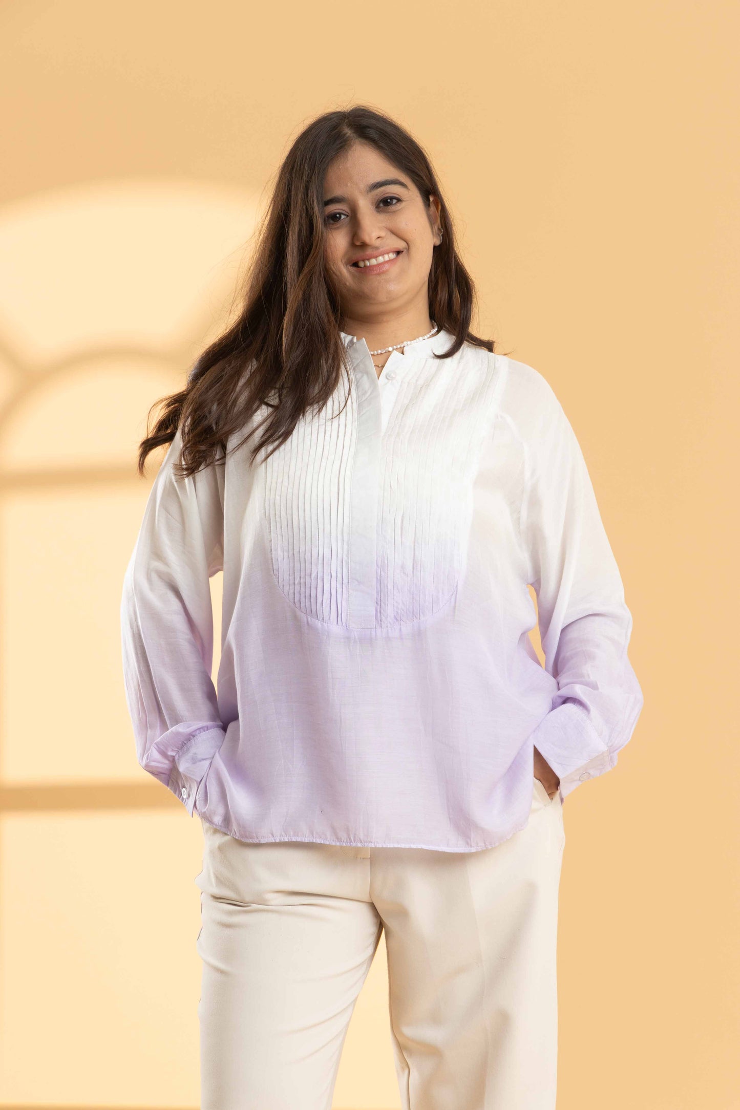 Lilac dip dye shirt