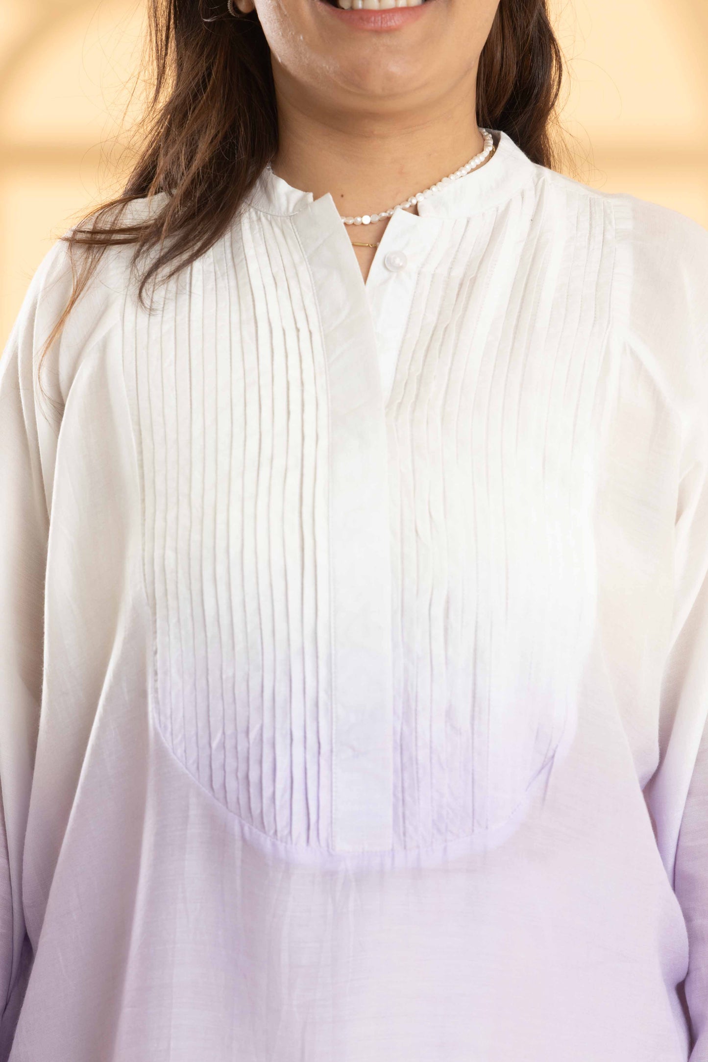 Lilac dip dye shirt