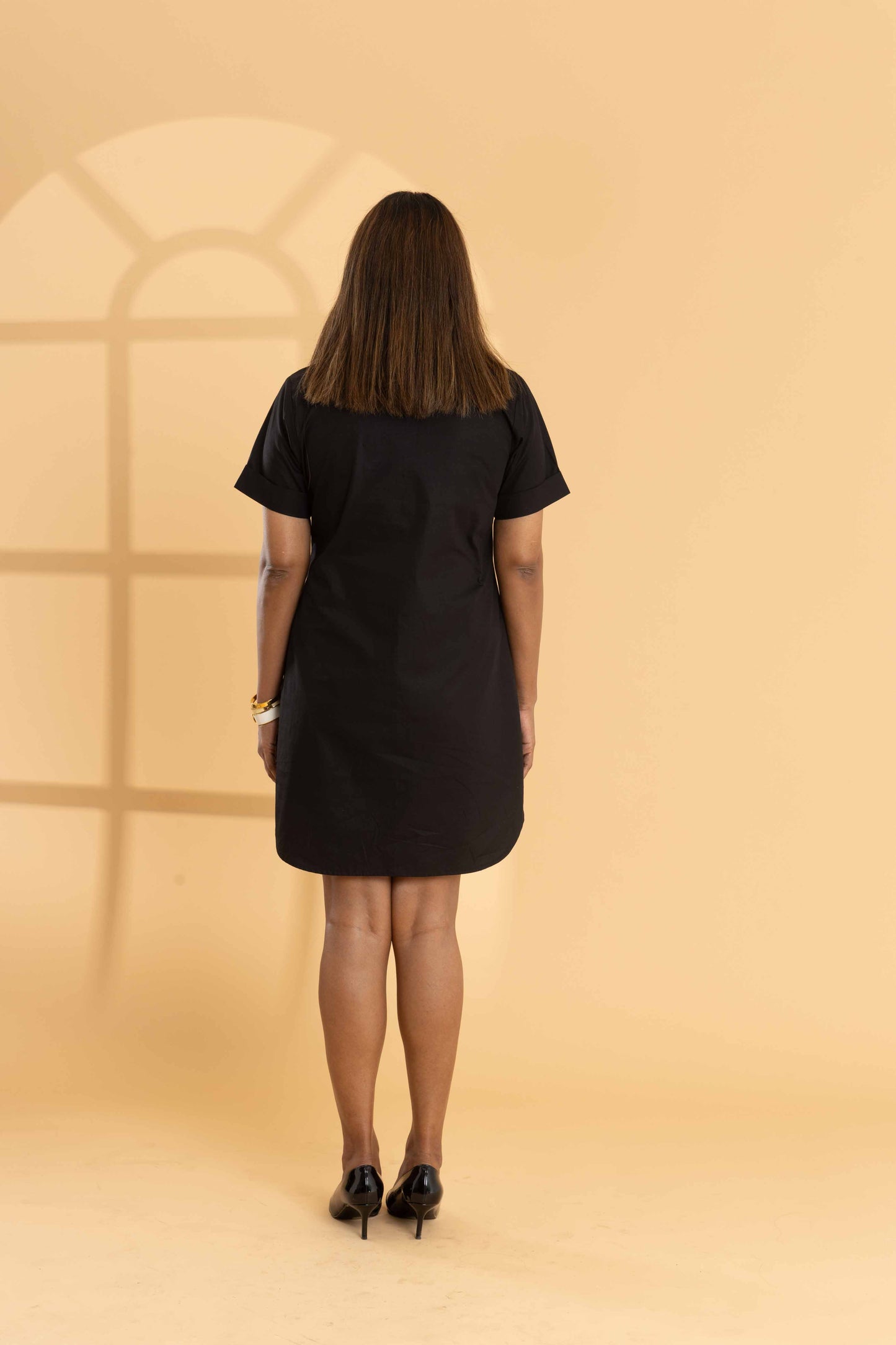 Midnight Bloom Shirt Dress