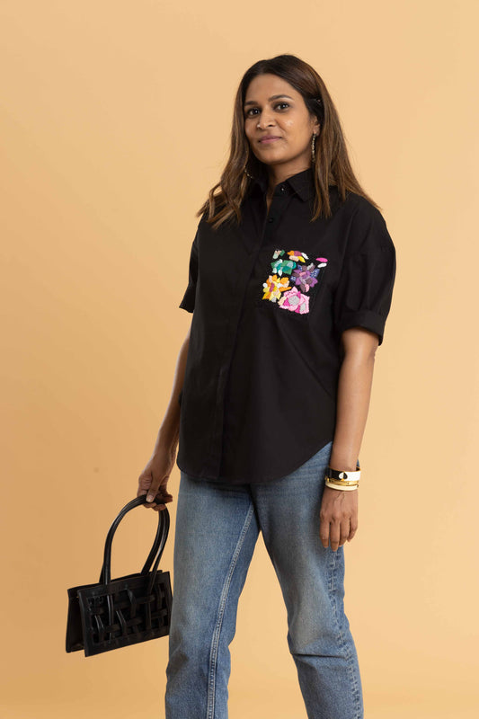 Midnight Bloom Shirt (Black)