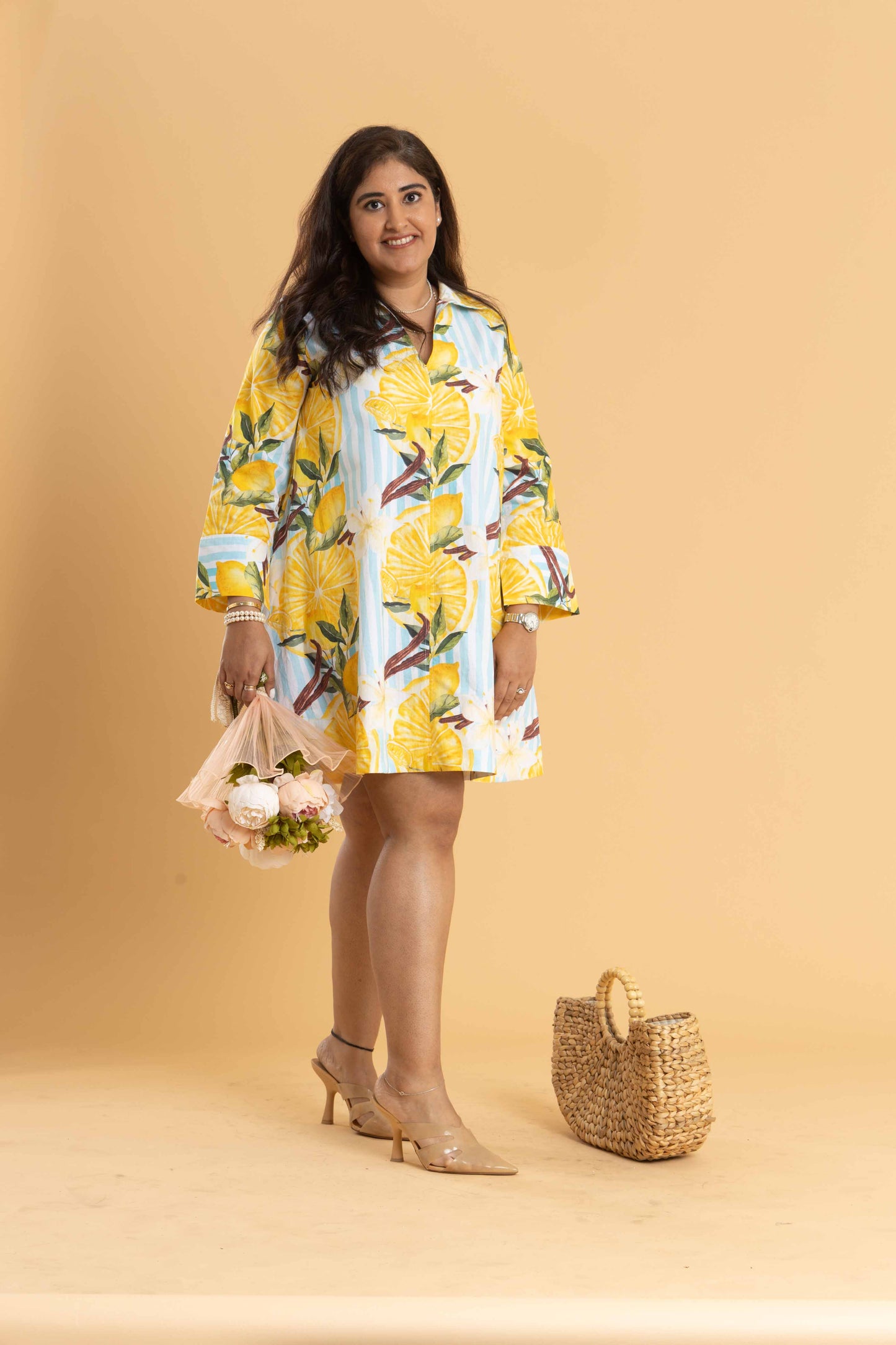 Tuscany Lemon Print Dress