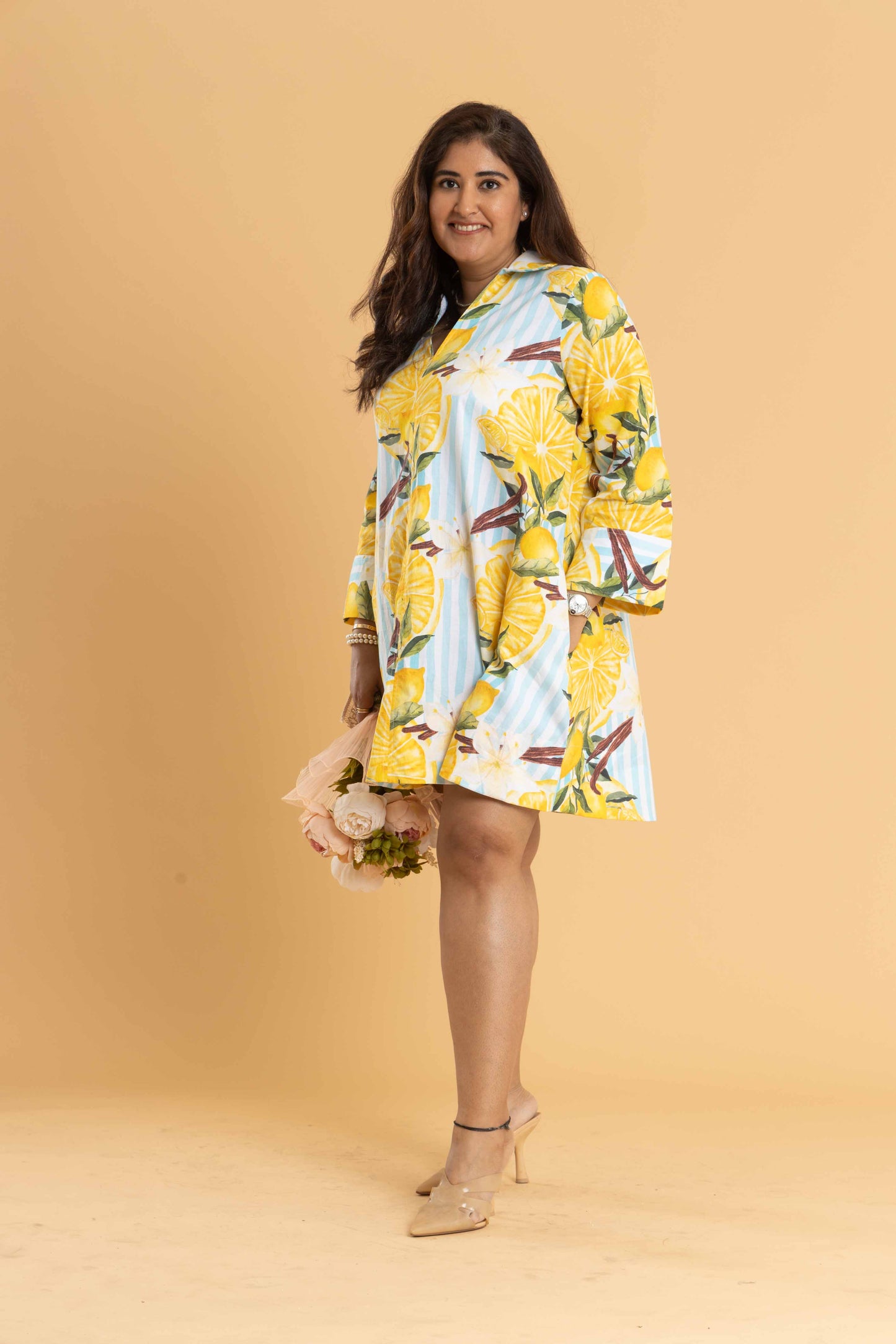 Tuscany Lemon Print Dress