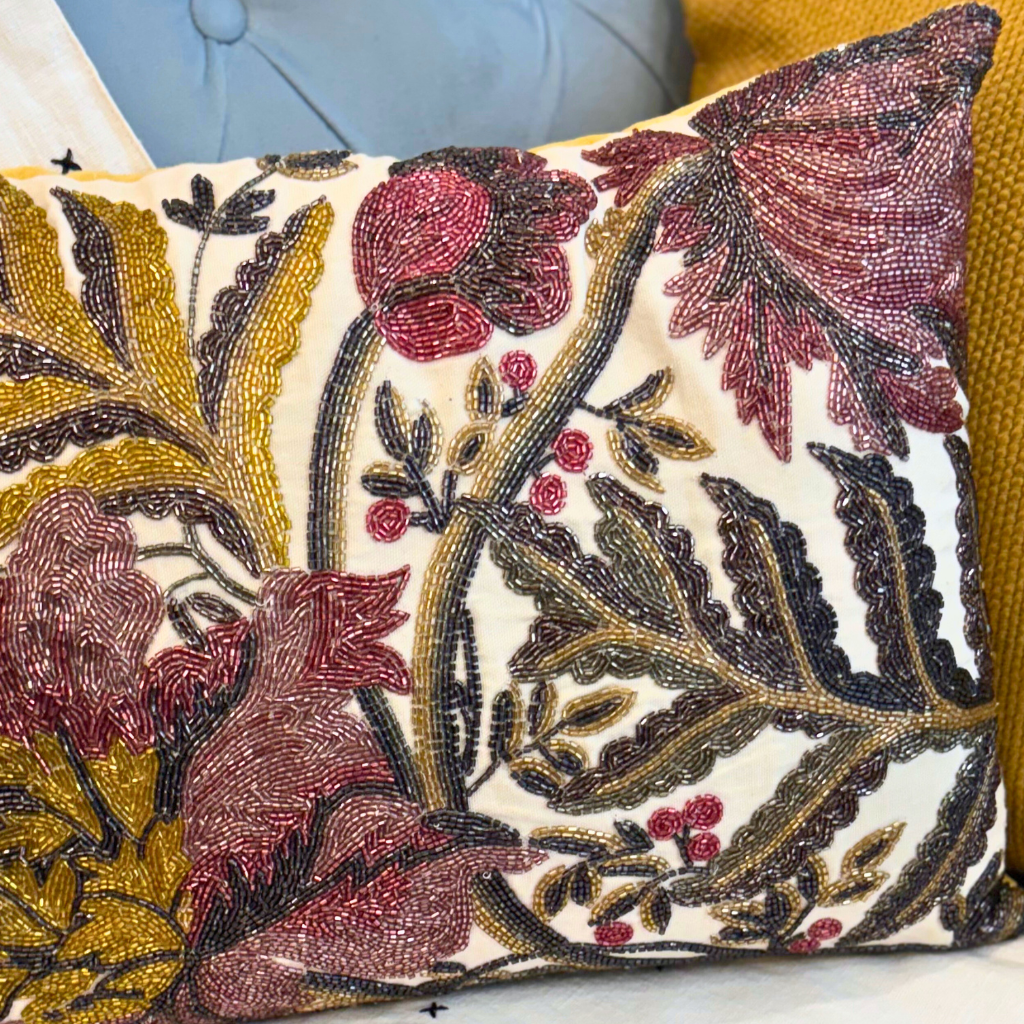 Embellished Reversible Velvet Cushion Cover