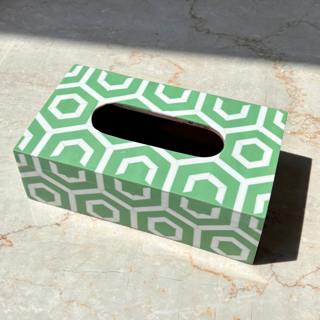 Moroccan Marvel Sage Green Tissue Box
