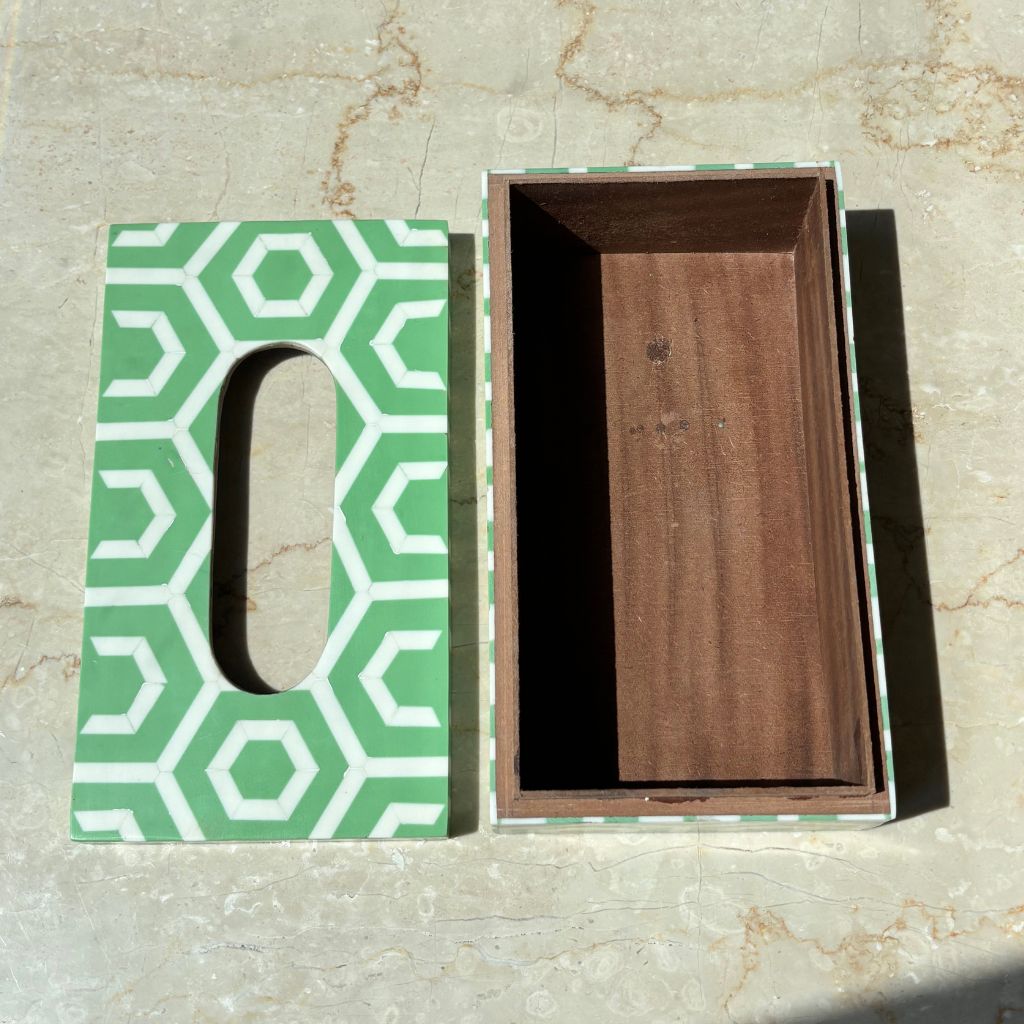 Moroccan Marvel Sage Green Tissue Box