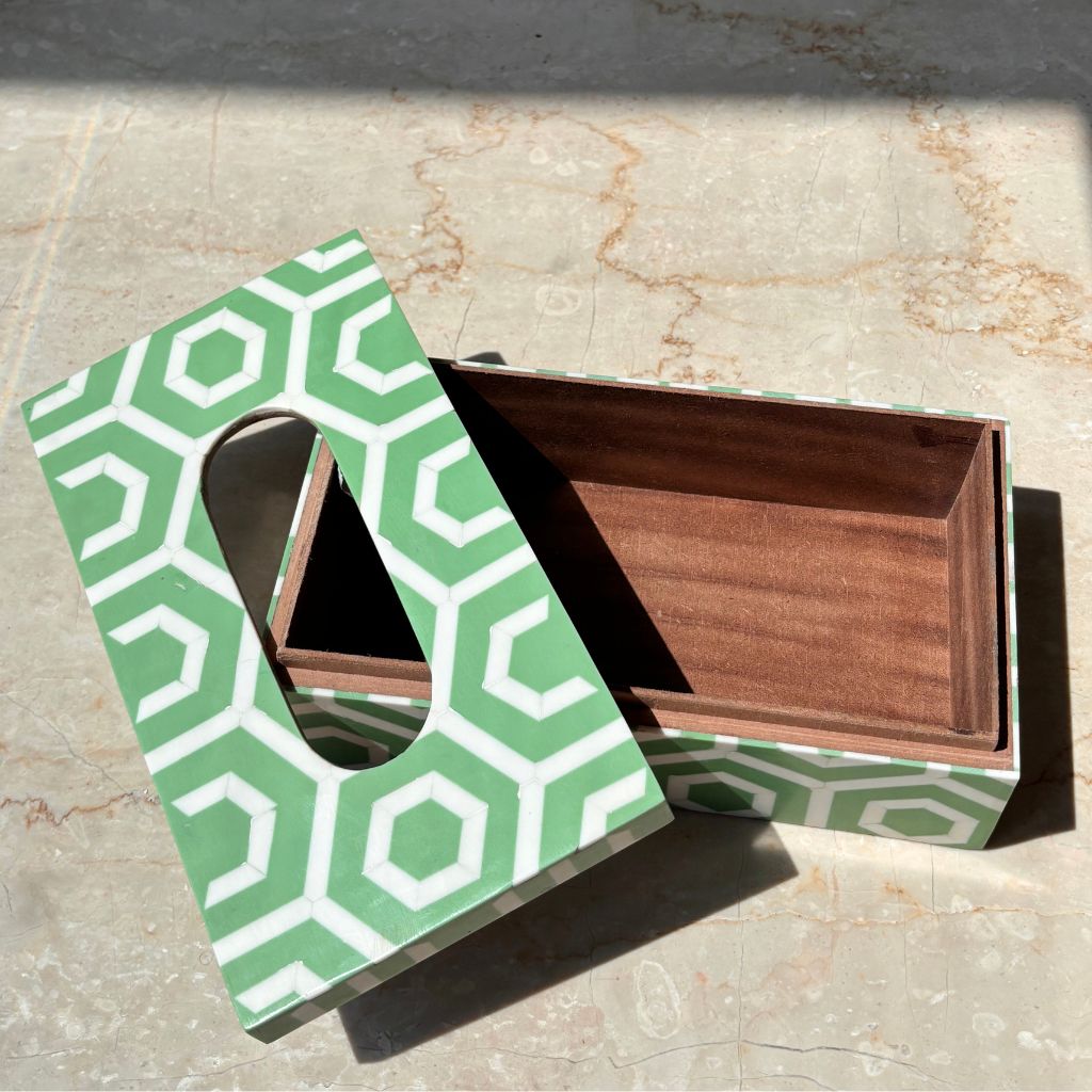 Moroccan Marvel Sage Green Tissue Box