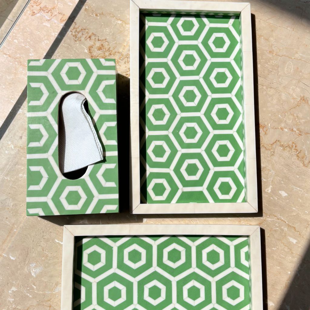 Moroccan Marvel Sage Green Tissue Box