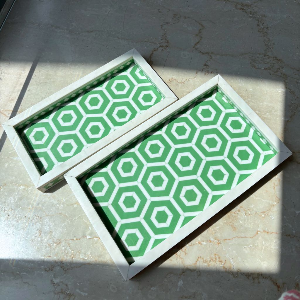 Moroccan Marvel Sage Green Tray-Large