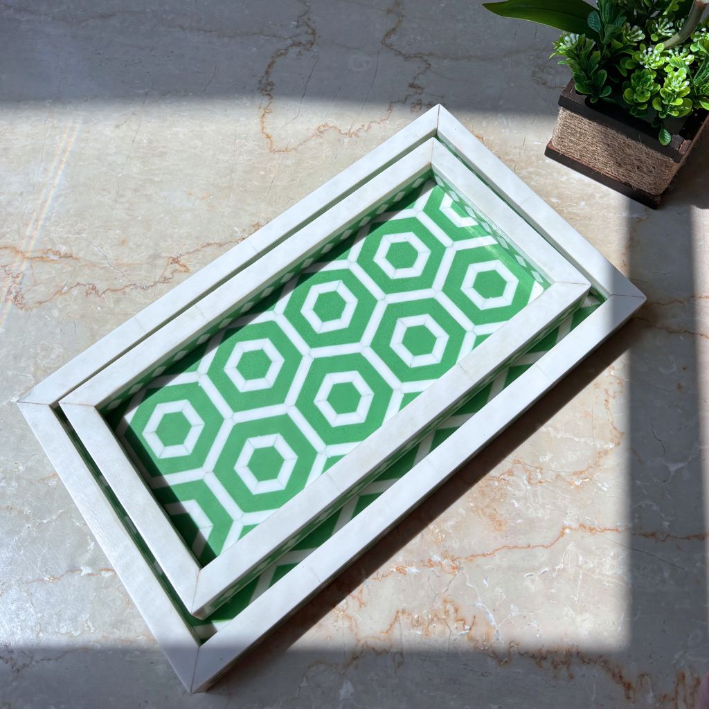 Moroccan Marvel Sage Green Tray-Large