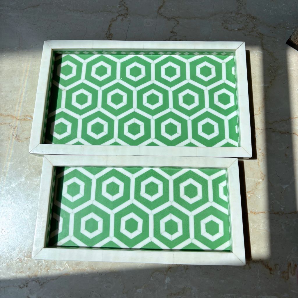 Moroccan Marvel Sage Green Tray-Large
