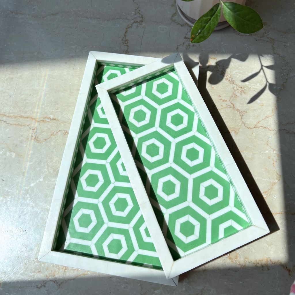 Moroccan Marvel Sage Green Tray-Large