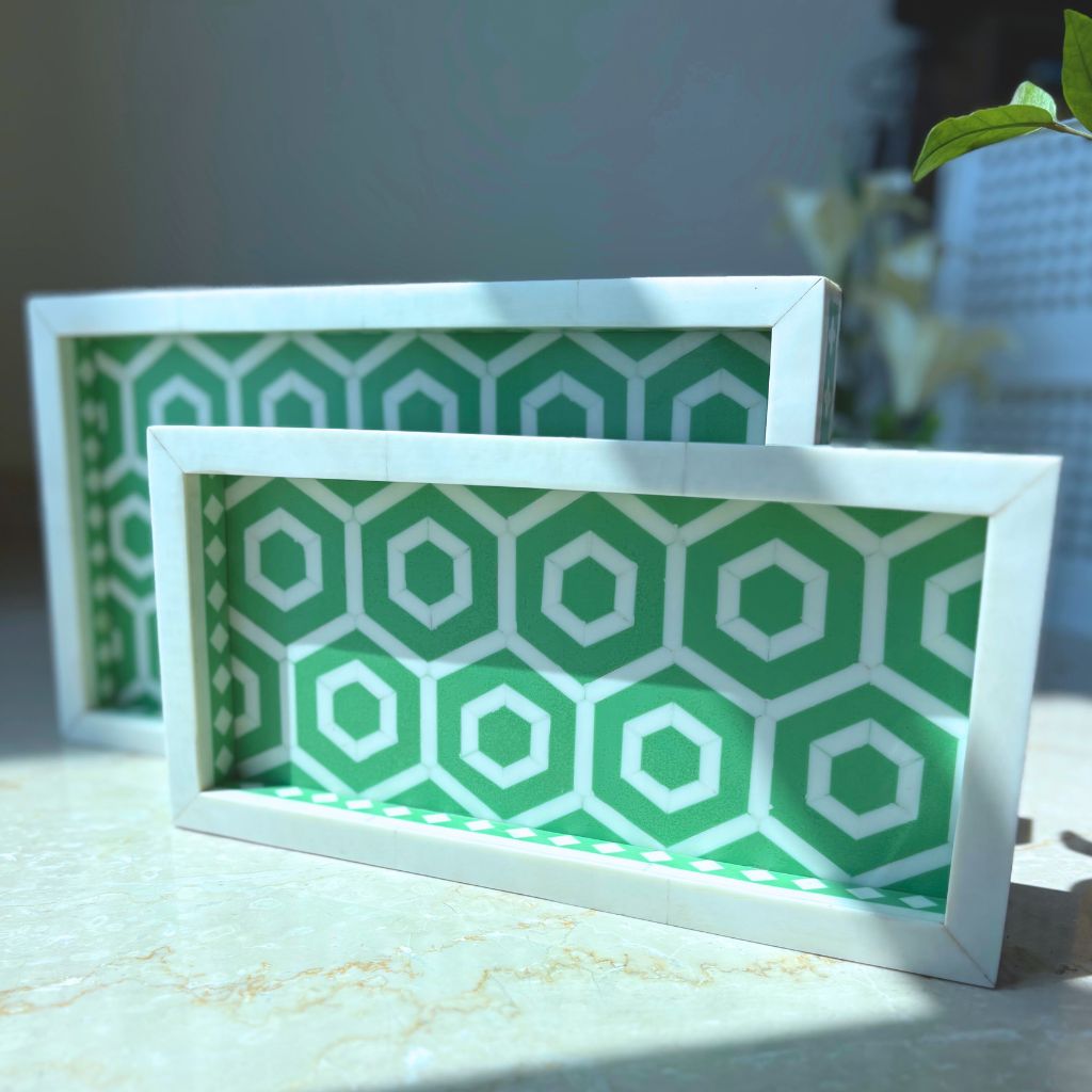 Moroccan Marvel Sage Green Tray-Large