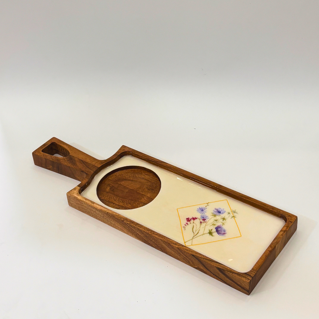 Serene Bloom Platter & Bowl