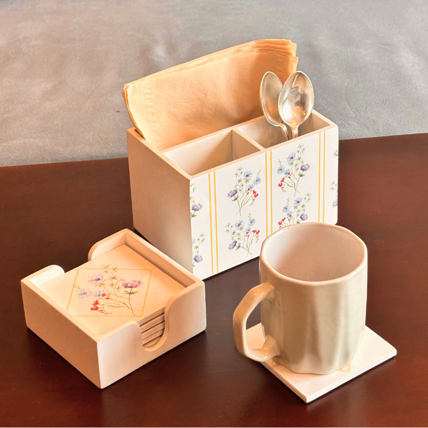 Serene Bloom Cutlery Caddy
