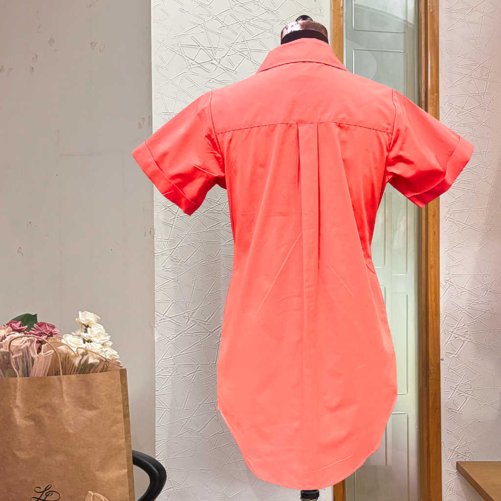 Coral Charm Shirt Dress
