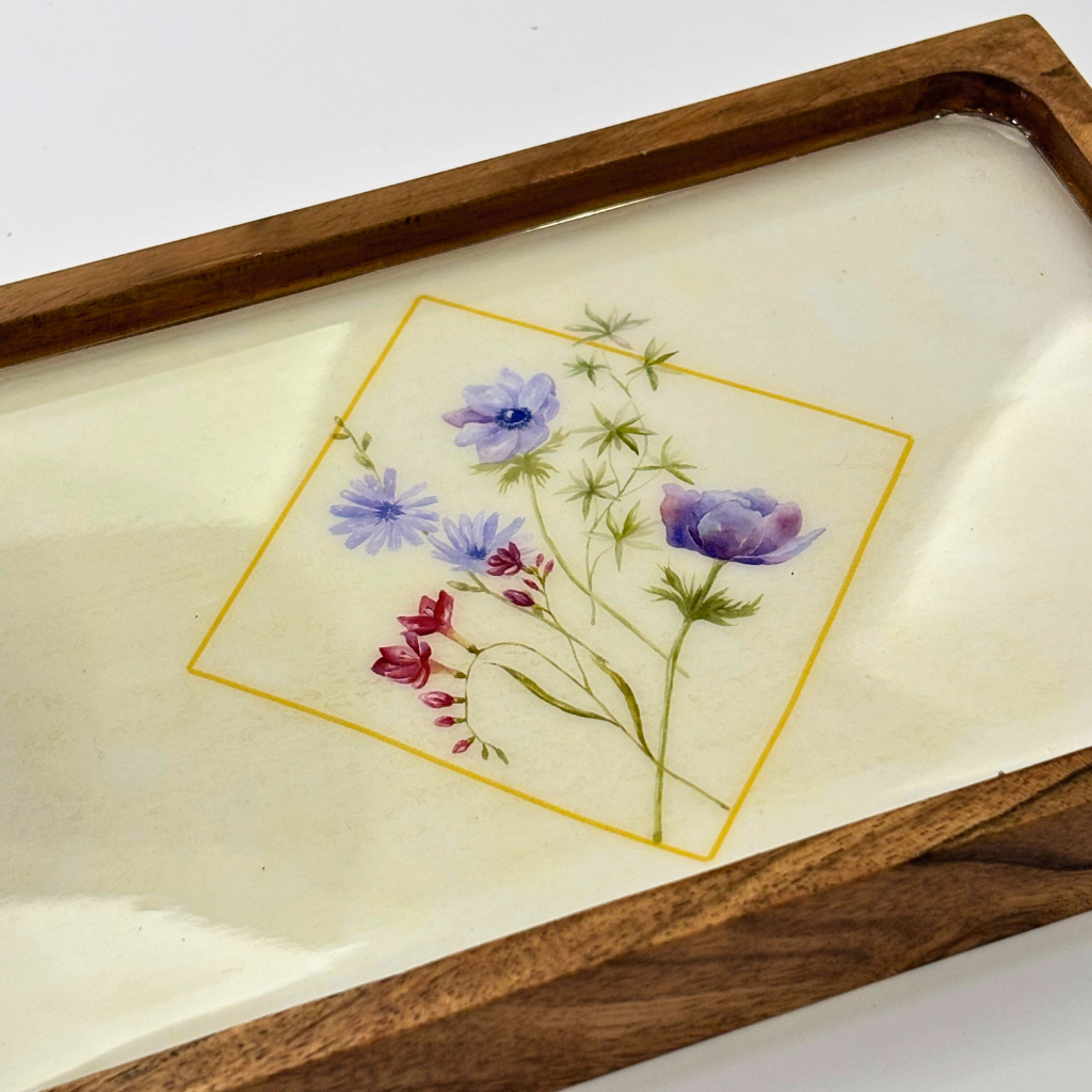 Serene Bloom Platter & Bowl