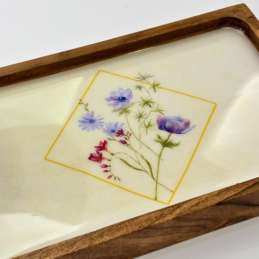 Serene Bloom Platter & Bowl