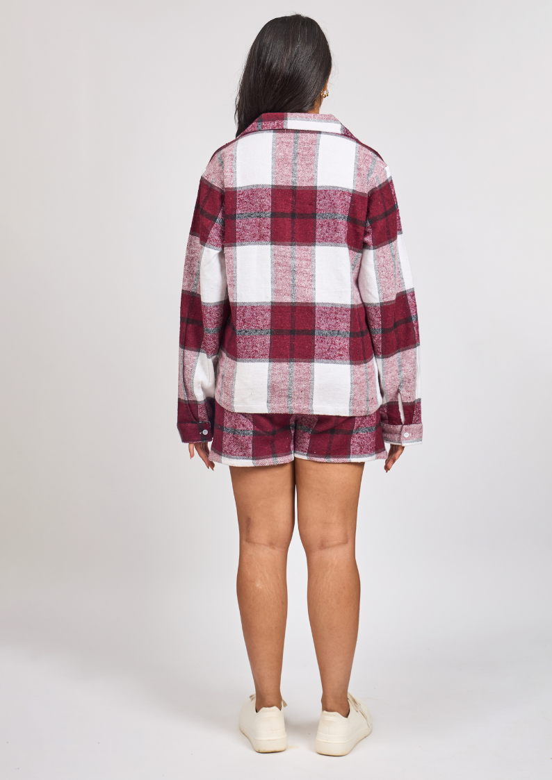 Winter Berry Shorts Set