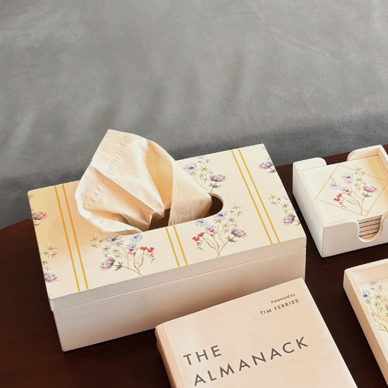 Serene Bloom Tissue Box