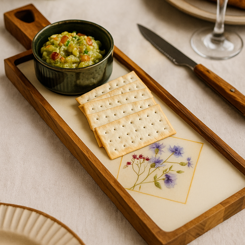 Serene Bloom Platter & Bowl