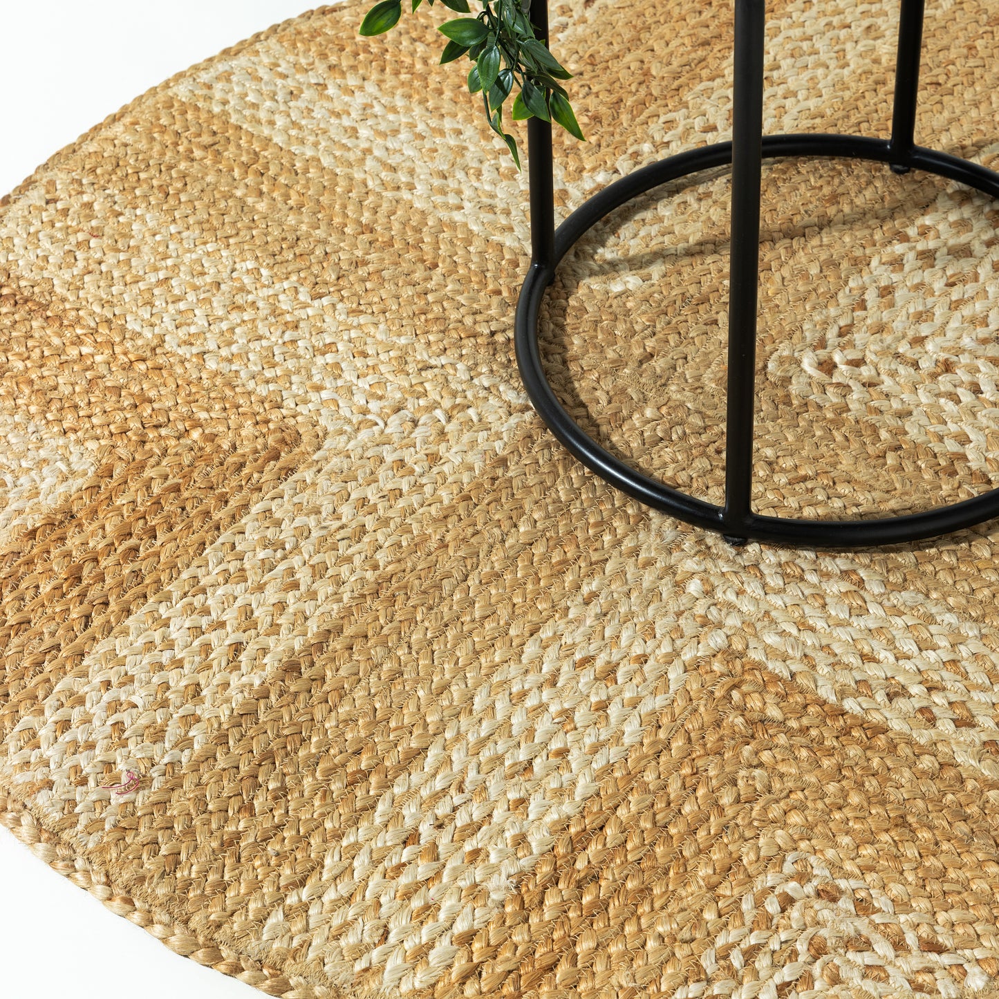 Natural Harmony Jute Border Round Rug