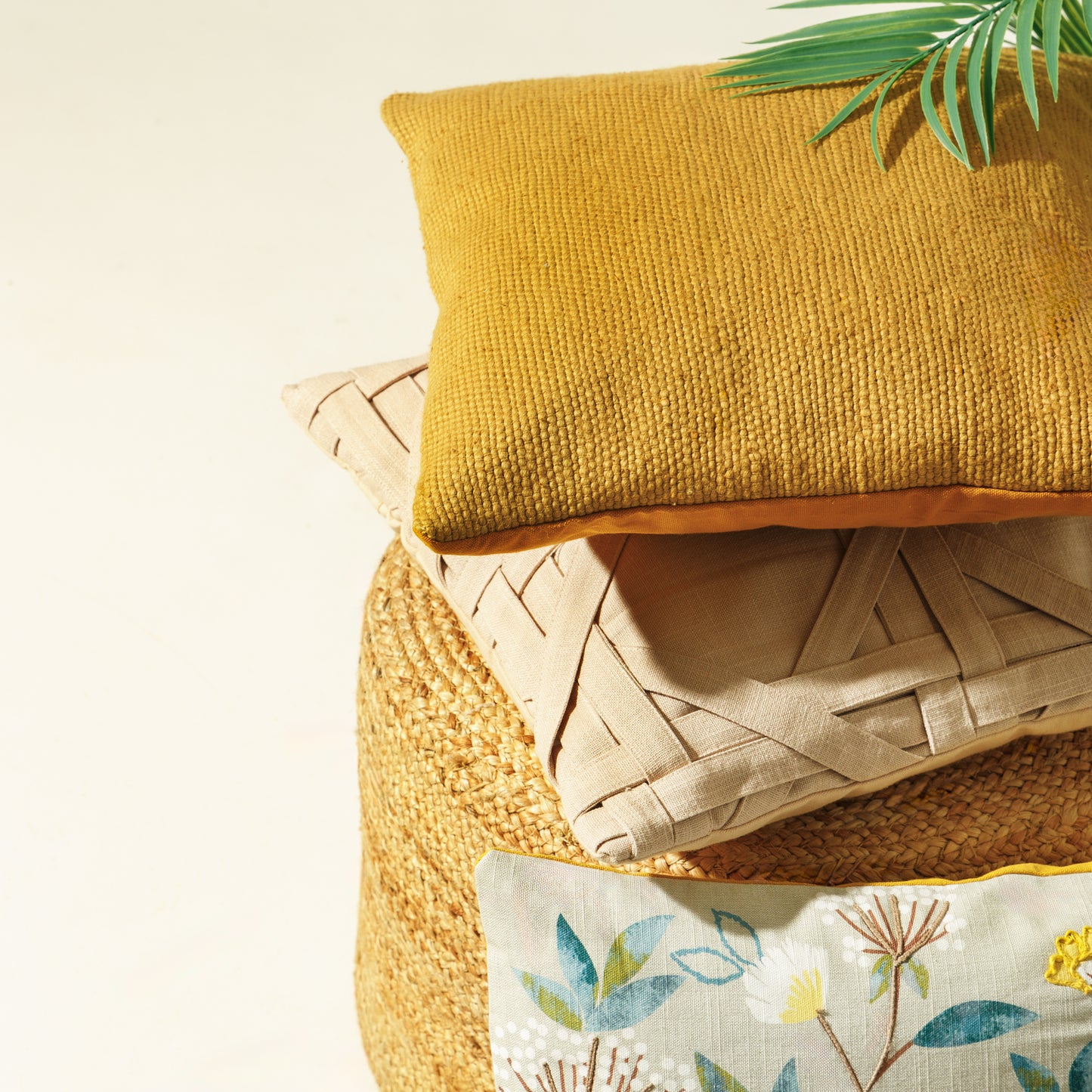 Moroccan Mustard Texture Cushion Cover