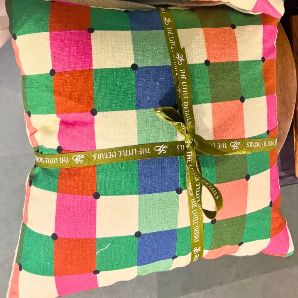 Maximalist Checks Cushion Cover