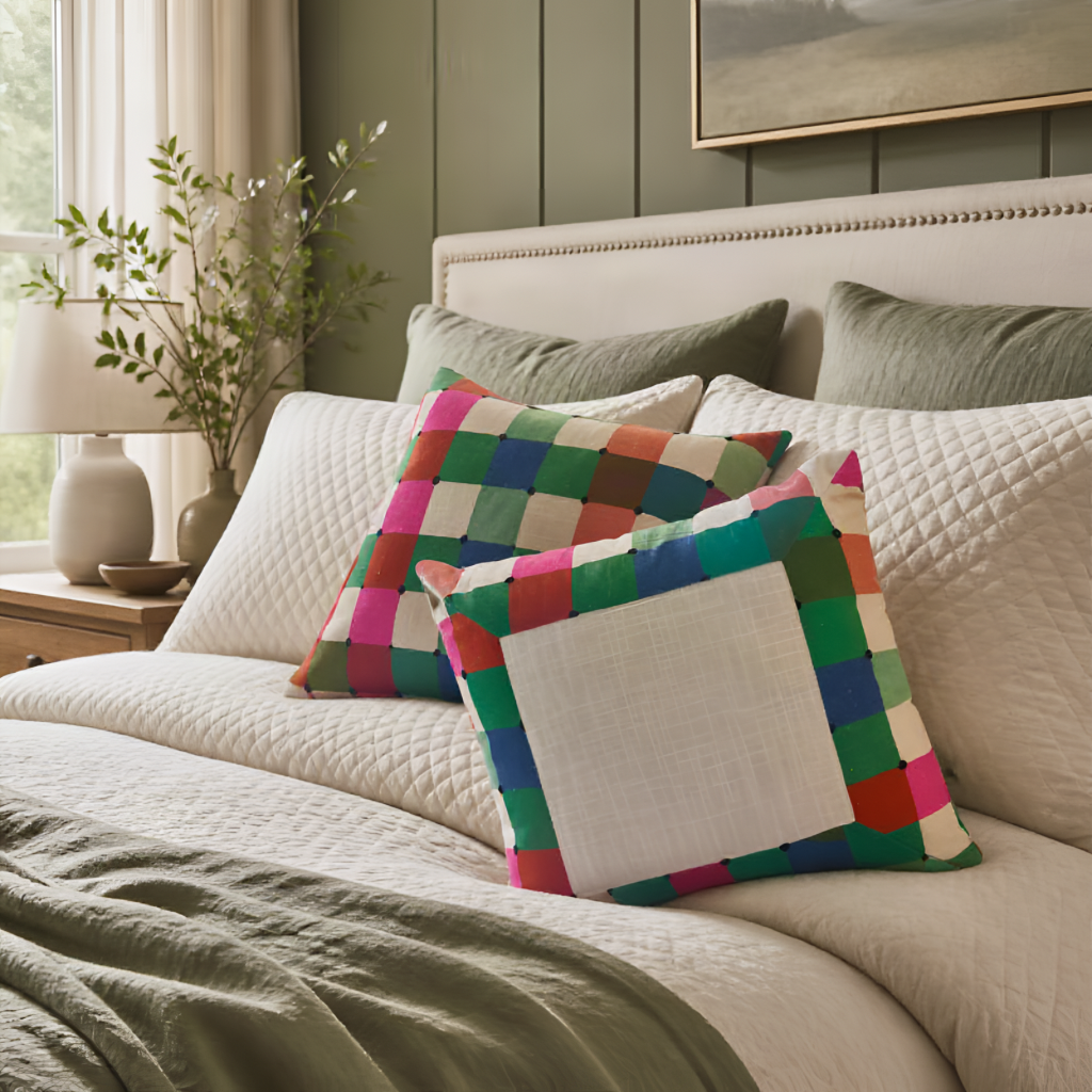 Maximalist Checks Cushion Cover