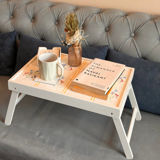 Serene Bloom Breakfast Tray Table
