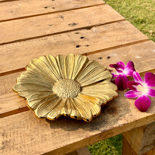 Gilded Flower Decor Tray