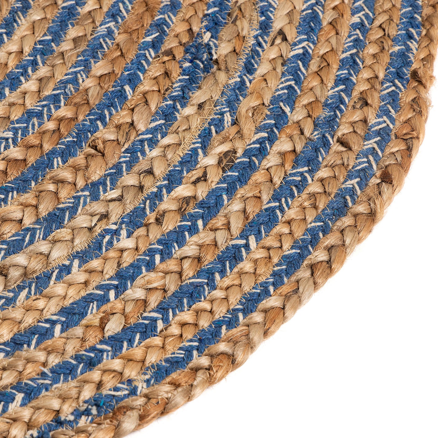 Natural Harmony Navy Beige Jute Rug