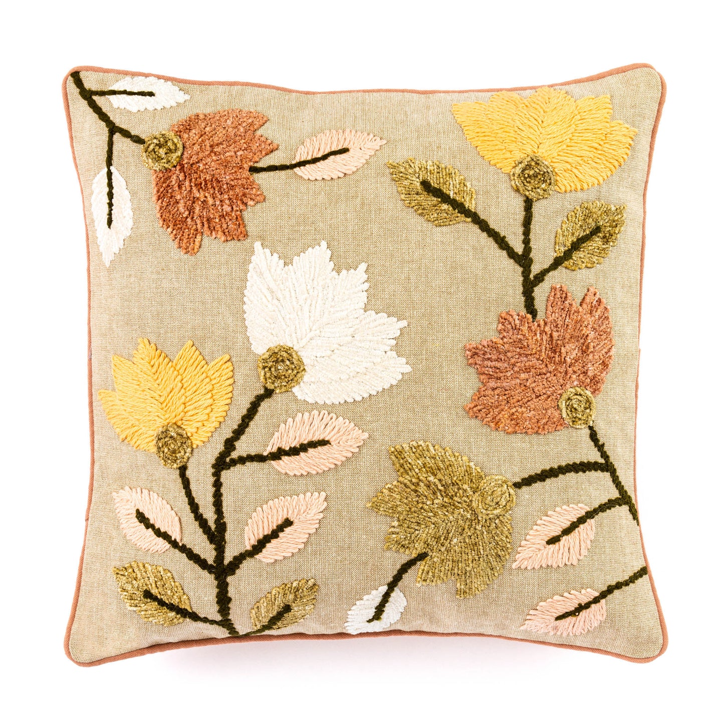 Marrakesh Floral Embroidered Cushion Cover