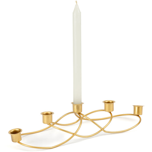 Gilded Gold Candle Stand Centerpiece