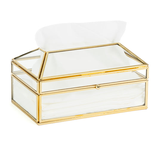 Gilded Gold Rectangular Tissue Box