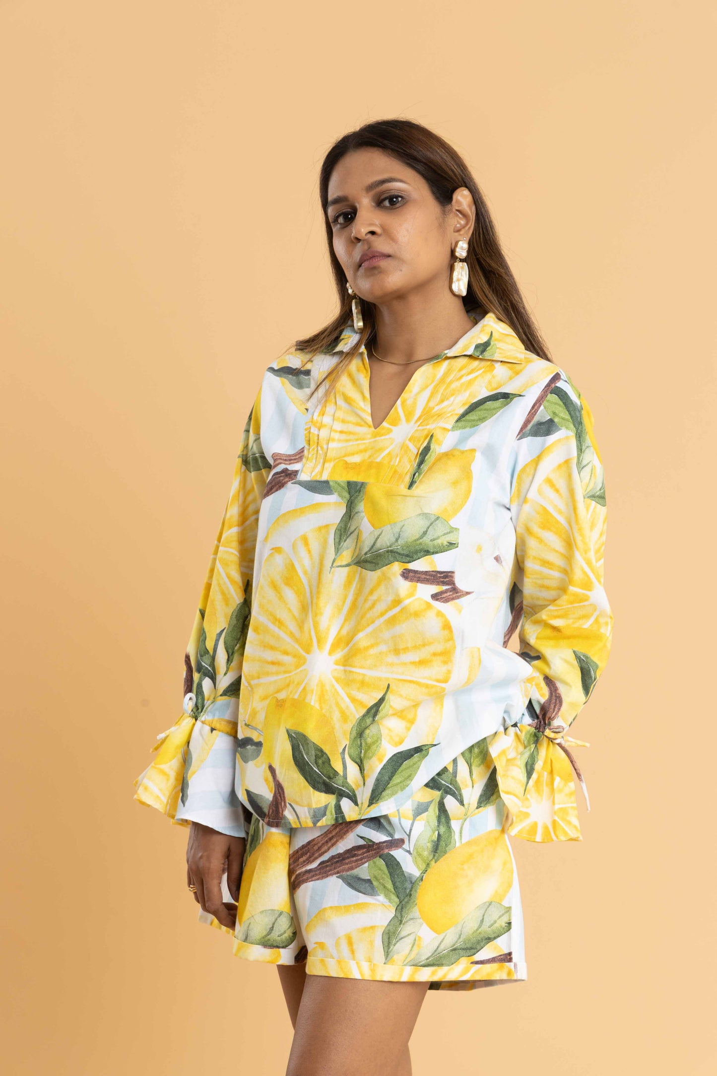 Tuscany Lemon Print Top