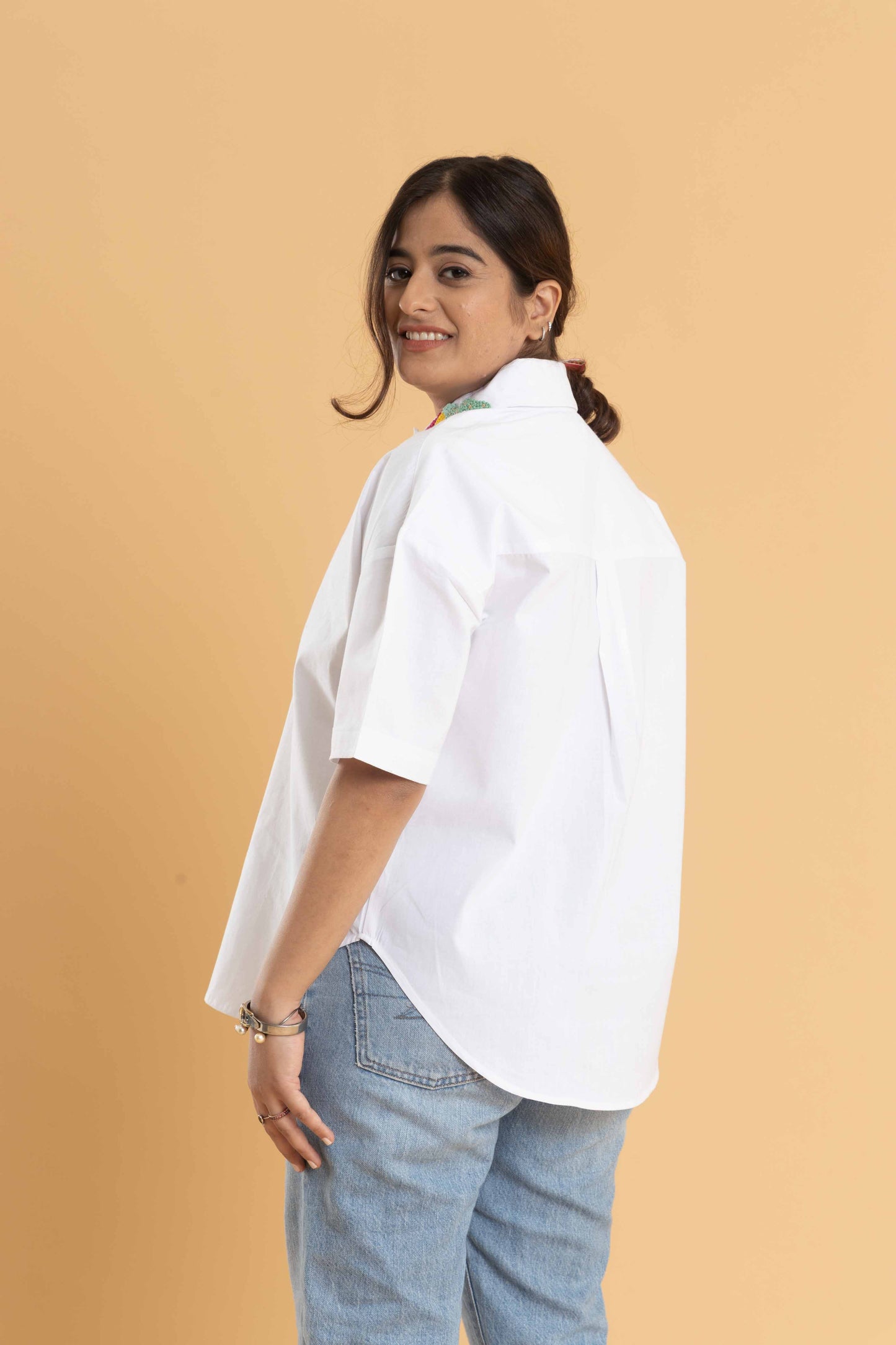 Glam Embroidered Collar Shirt