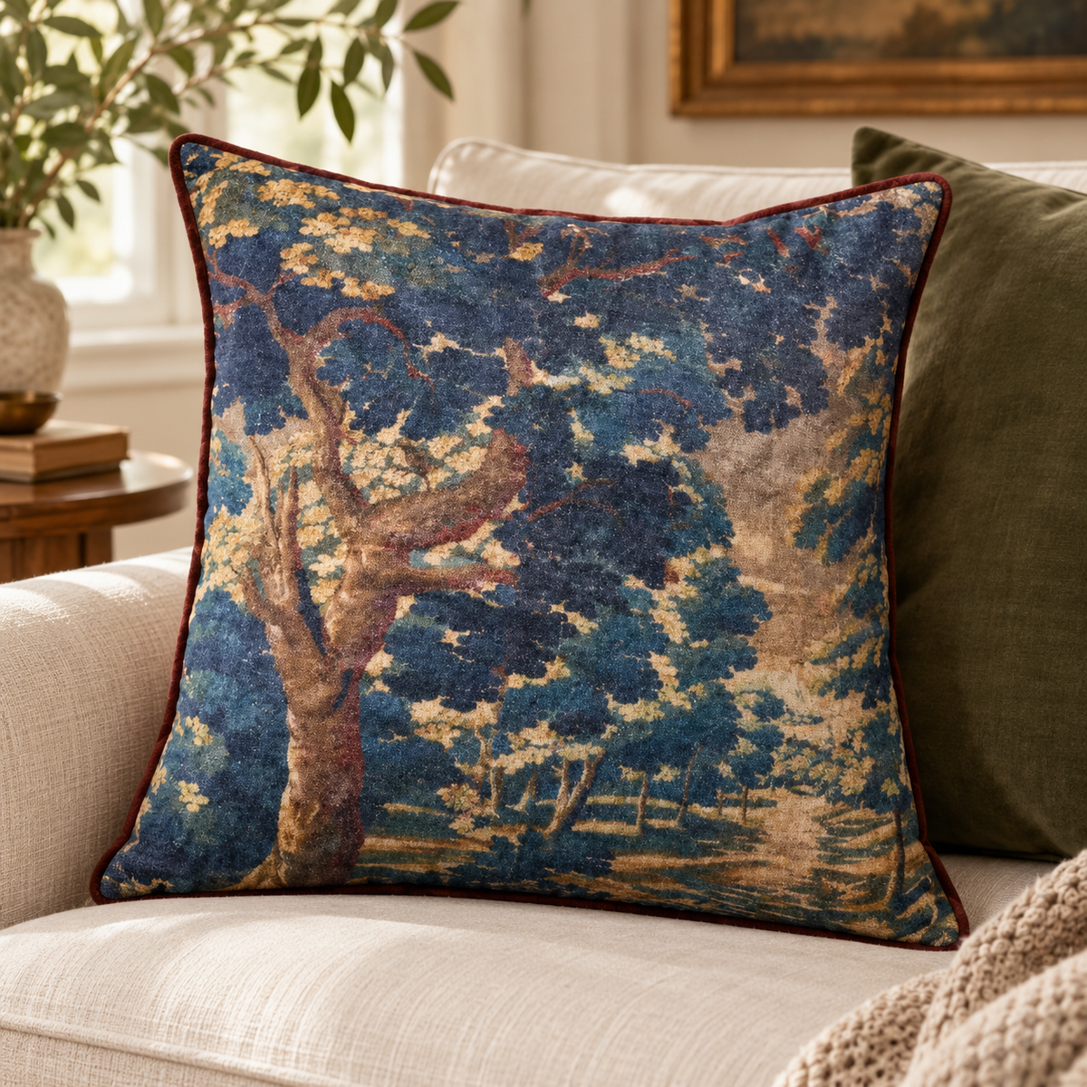 Vintage Forest Cushion Cover