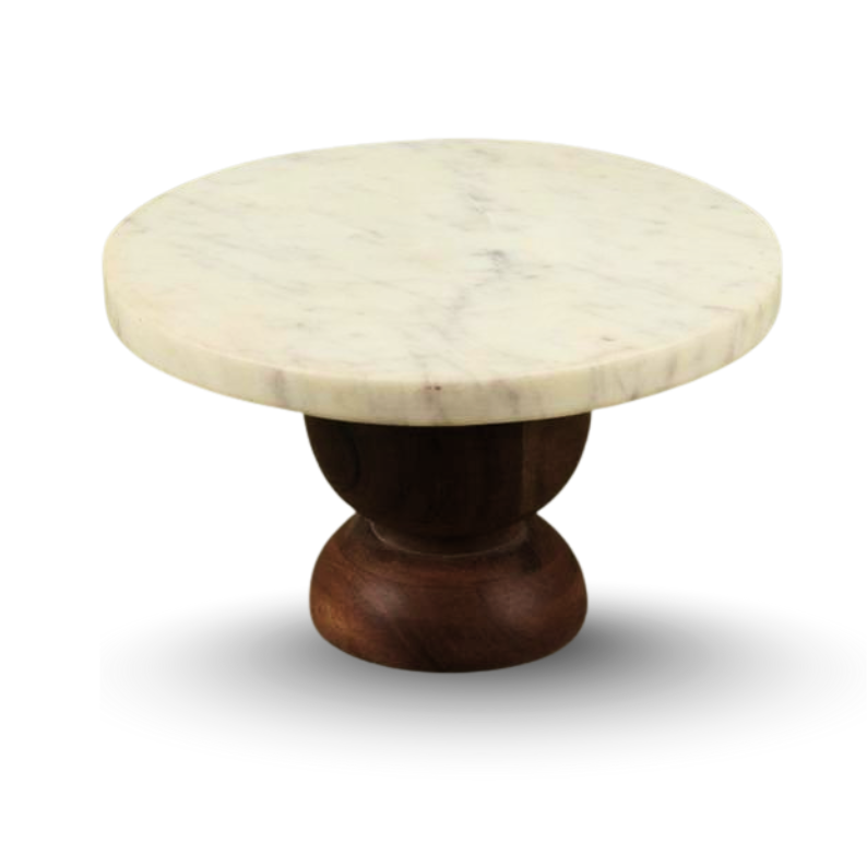 Marble Wooden Circle Cake Stand